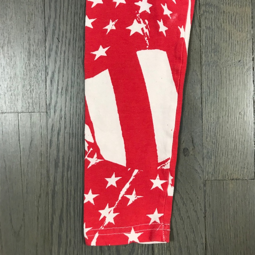 H&M Red Stars Strips 4th of July American Leggings - Picture 4 of 7